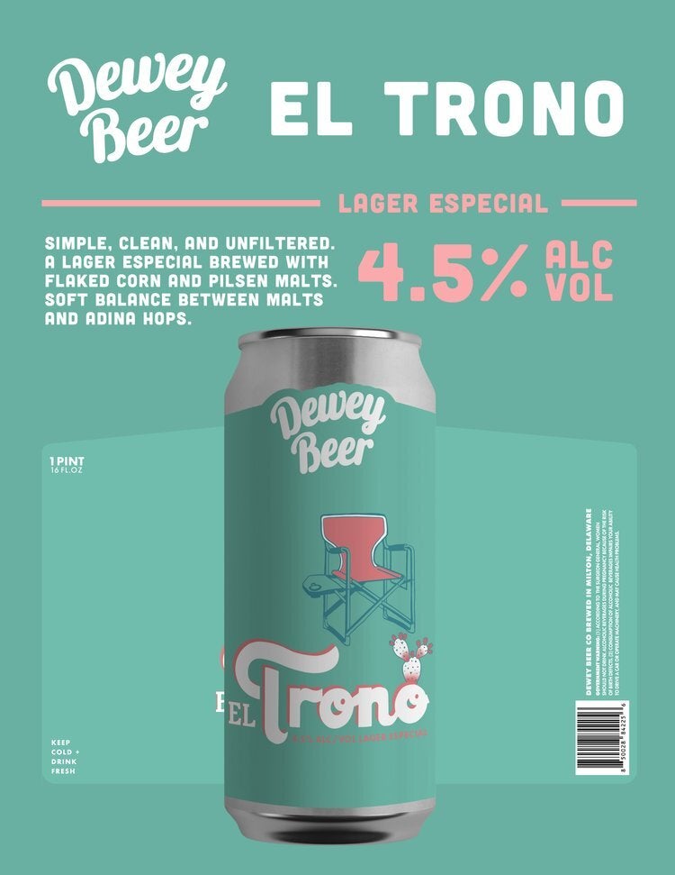 Dewey Beer Co. El Trono Mexican Lager Delaware BLEND Beer Wine